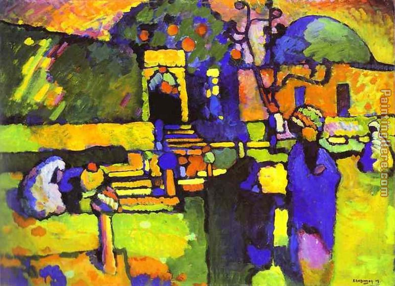 Arabs I Cemetery painting - Wassily Kandinsky Arabs I Cemetery art painting